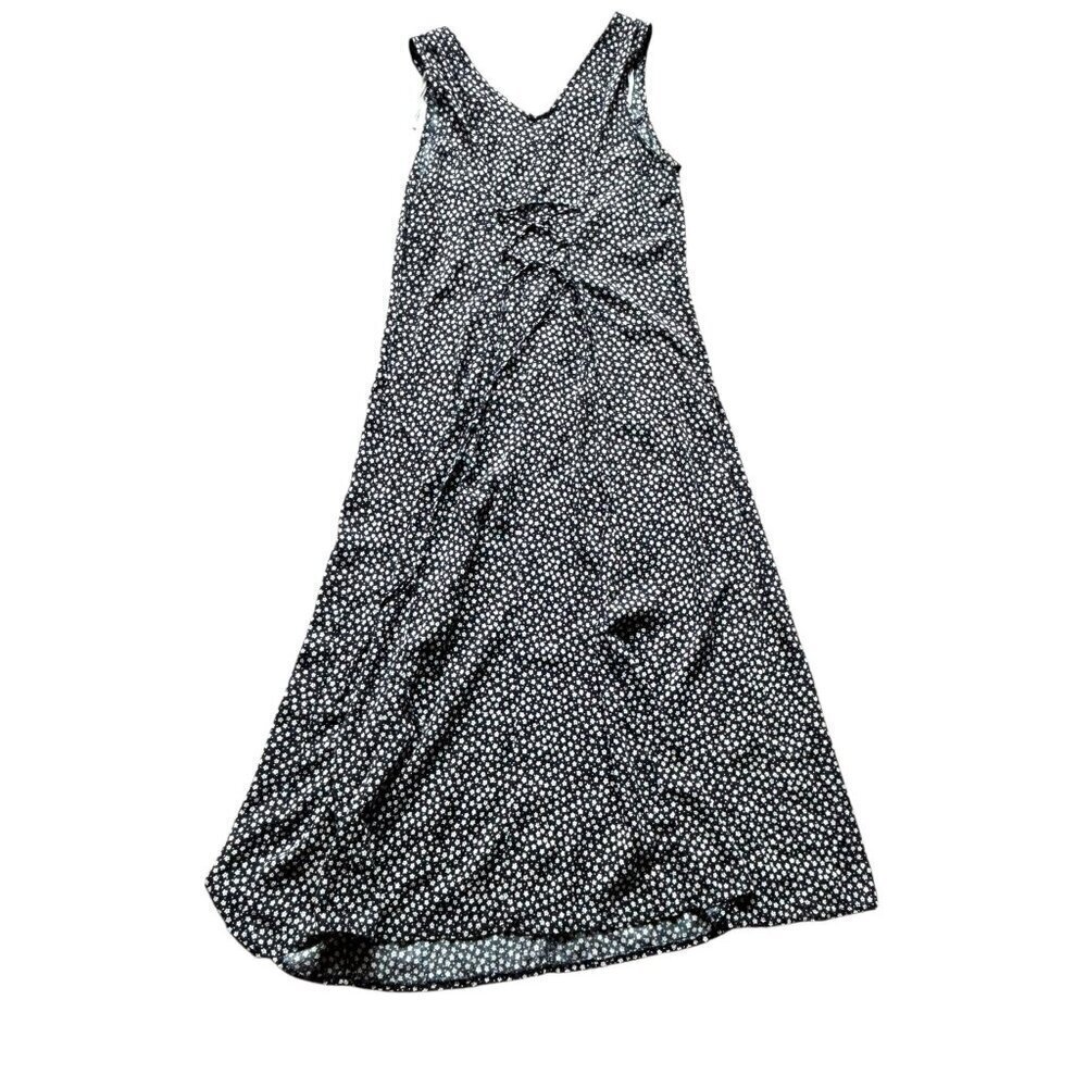 Kathie Lee Women's Navy & White Long Sleeveless Dress - Picture 3 of 6